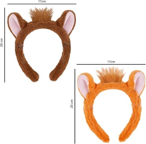 Kirei Sui 3-Piece Chipmunks Ears Headband Costume for Halloween Christmas Party Accessories Adult in Kuwait