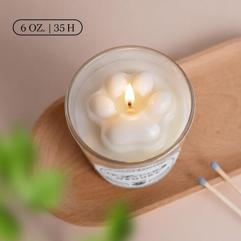 Pet Loss Memorial Candle - Sympathy Gift for Loss of Dog or Cat, 6 Oz Lavender Scented Soy Wax with Paw Print Relief & Angel Wings Label, in Loving Memory Bereavement Keepsake for Grieving Pet Owners in Saudi Arabia