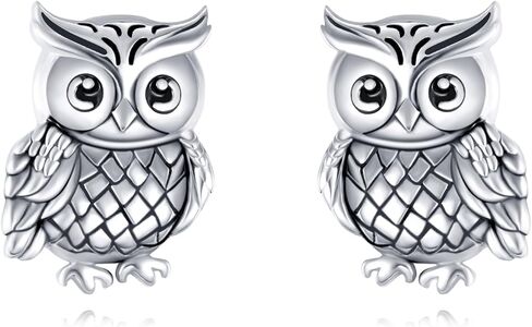 Horse/Seal/Owl Earrings 18K White Gold Plated Animal Stud Earrings Jewelry Gifts for Women Lovers in Saudi Arabia