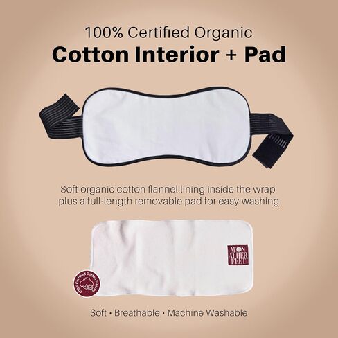 Castor Oil Pack Wrap for Abdomen – Certified Organic Cotton Flannel, Premium Reusable LeakProof Compress, Heat Pack Pocket, Adjustable XS–XXL Liver & Stomach Wrap, Italian Designed – Moon At Her Feet in Saudi Arabia