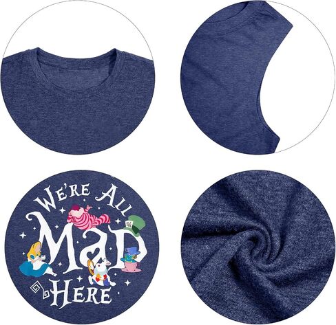 BANGELY Fantastical Tank Tops Women Princess Shirt We're All Mad Here Vest Tee Summer Vacation Casual Cute Sleeveless Tops in Saudi Arabia