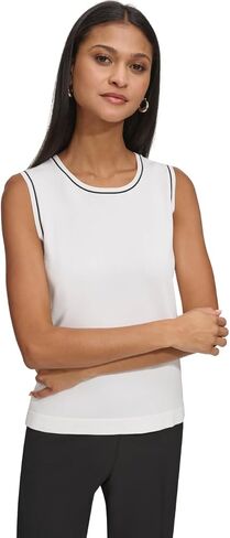 Karl Lagerfeld Women's Sleeveless Round Neck Knit Blouse in Kuwait