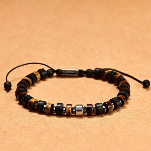 Natural Stone Adjustable Wristband for Courage, Protection & Wealth, 7 Inch Adjustable Gemstone Gift in Saudi Arabia