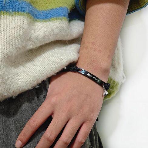 Personalized Couple Bracelets Set Mutual Attraction Relationship Bracelet Personalized Gift for Him and Her Handmade Weave Couple Bracelets in Kuwait