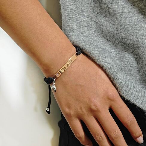 Personalized Couple Bracelets Set Mutual Attraction Relationship Bracelet Personalized Gift for Him and Her Handmade Weave Couple Bracelets in Kuwait