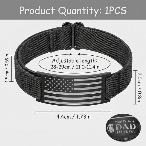 Dad Bracelet for Men, Dad Bracelet, Gift To Express Love, Fathers Birthday Gifts, Adjustable Strap Wristband in Saudi Arabia