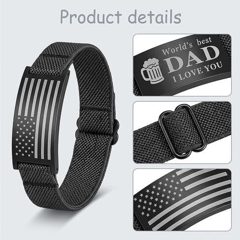 Dad Bracelet for Men, Dad Bracelet, Gift To Express Love, Fathers Birthday Gifts, Adjustable Strap Wristband in Saudi Arabia