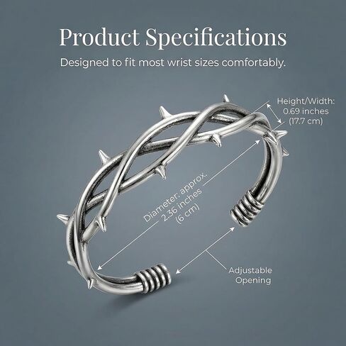 Mens Cuff Bracelet Gothic Cool Metal Steel Bangle Silver Bracelets With Box Zinc Alloy Jewelry for Men Men's Punk Retro Adjustable in Saudi Arabia