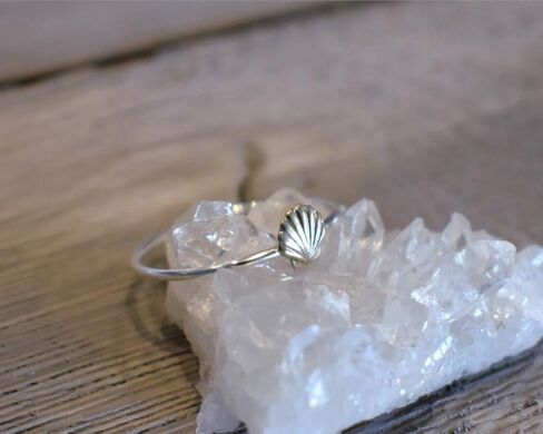 Xiaomei Sterling Silver Sea Shell Mermaid Nautical Jewelry Band Ring Life Fine Jewelry for Women Gift Set Size 6-10 (US 9) in Saudi Arabia