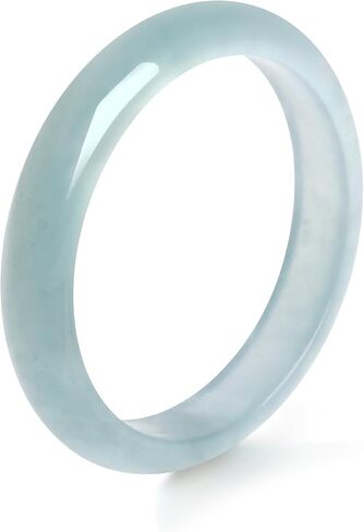 Real Jade Rings for Women Men Light Green Genuine Icy Jadeite Natural Stone Band Ring Good Luck Jewelry Gifts for Mom Wife Size 3-10 in Saudi Arabia