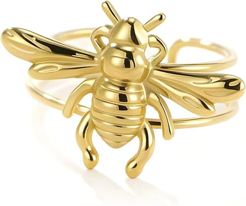 Bee Rings for Women Gold Adjustable Openning Bee Ring in Kuwait