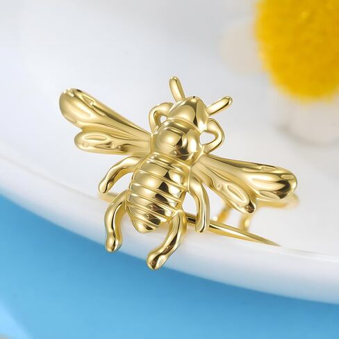 Bee Rings for Women Gold Adjustable Openning Bee Ring in Kuwait