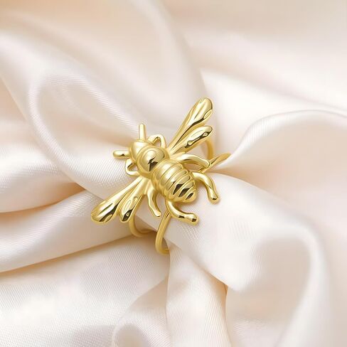 Bee Rings for Women Gold Adjustable Openning Bee Ring in Kuwait