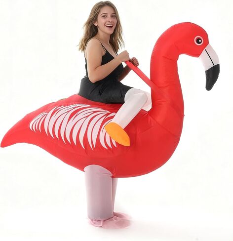 Inflatable Flamingo Costume Blow Up Flamingo Inflatable Costume Adult For Party Cosplay Halloween in Kuwait