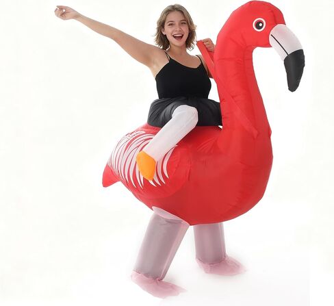 Inflatable Flamingo Costume Blow Up Flamingo Inflatable Costume Adult For Party Cosplay Halloween in Kuwait