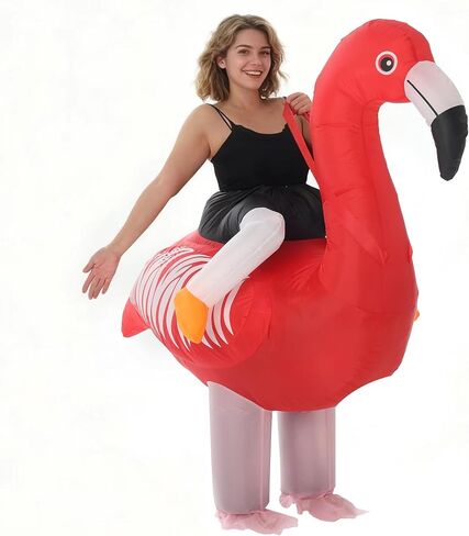 Inflatable Flamingo Costume Blow Up Flamingo Inflatable Costume Adult For Party Cosplay Halloween in Kuwait