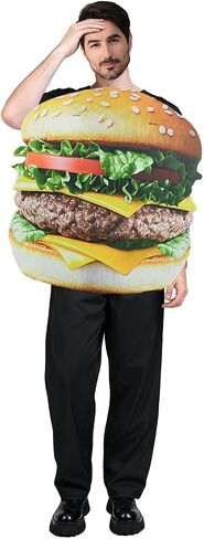 PGOND Adult Hamburger Costume Cosplay Funny Party Halloween Costume in Saudi Arabia