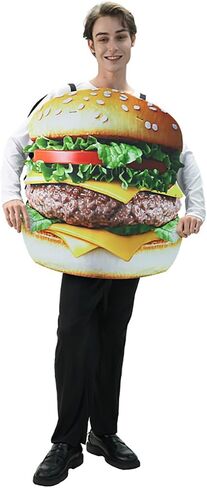 PGOND Adult Hamburger Costume Cosplay Funny Party Halloween Costume in Saudi Arabia