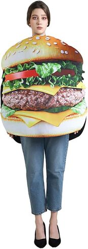 PGOND Adult Hamburger Costume Cosplay Funny Party Halloween Costume in Saudi Arabia