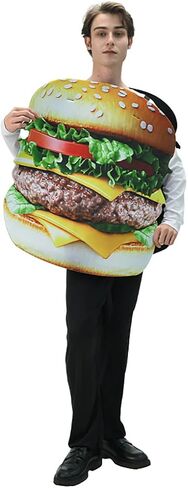 PGOND Adult Hamburger Costume Cosplay Funny Party Halloween Costume in Saudi Arabia