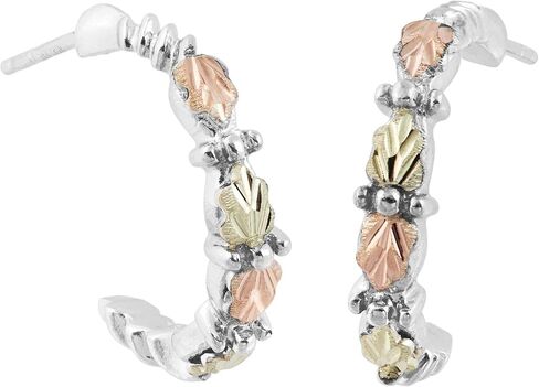 Mt. Rushmore Black Hills Silver Semi Hoop Earrings in Saudi Arabia