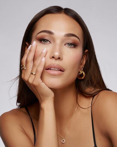 VÓEN Refined Glow Mini Hoops – 14K Yellow Gold Huggie Hoop Earrings for Women - 13.5mm Small Gold Earrings for Women - Lightweight Hypoallergenic Thick Hoops in Saudi Arabia
