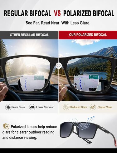 نظارات شمسية للقراءة ثنائية البؤرة من EYEGUARD للرجال والنساء، نظارات قراءة خارجية للقيادة الرياضية والشمس in Kuwait