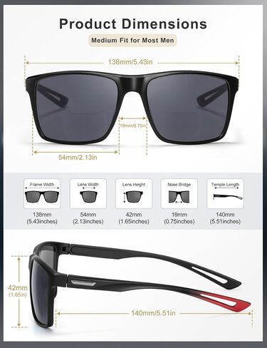 نظارات شمسية للقراءة ثنائية البؤرة من EYEGUARD للرجال والنساء، نظارات قراءة خارجية للقيادة الرياضية والشمس in Kuwait