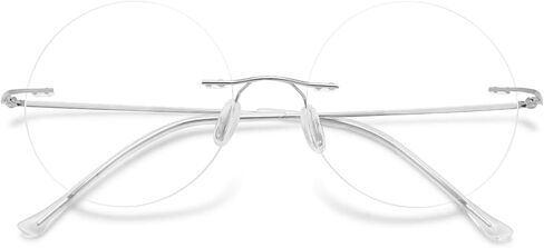 Round Rimless Reading Glasses Anti Blue Light Blocking Readers Women Men Titanium Frameless Eyeglasses Eyewear in Kuwait