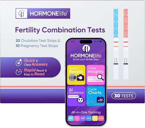 HORMONELife Ovulation Test Strips and Pregnancy Test Strips Kit – Accurate LH & HCG Tests for Fertility Tracking and Early Detection in Saudi Arabia