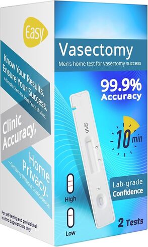 Vasectomy At Home Test Kit, Private Fast Accurate Post Vasectomy Sperm Check, Easy Operation Quick Read Results 2 Tests in Kuwait