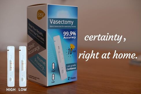 Vasectomy At Home Test Kit, Private Fast Accurate Post Vasectomy Sperm Check, Easy Operation Quick Read Results 2 Tests in Kuwait