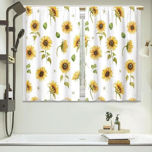 Black and White Abstract Kitchen Curtains Marble Aesthetic Ink Texture Bathroom Curtains Window Treatment Drapes Tier Minimalist Cafe Small Bedroom Short Door Curtains 2 Panels 27.5x39 Inch in Saudi Arabia