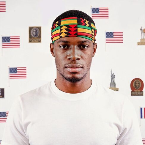 Doneace Juneteenth Headbands Rasta Headband Pan African Jamaica Juneteenth Hair Accessories Black Red Green Yellow African Colors Headwrap for Women Workout Party Parade Outfits 3Pcs in Saudi Arabia