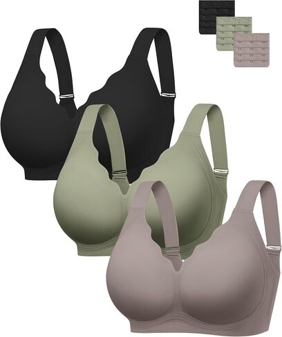 Angelhood Plus Size Jelly Bra Push Up Bras for Women Full Coverage Bralette, Minimizer Bras for Large Breasts in Saudi Arabia