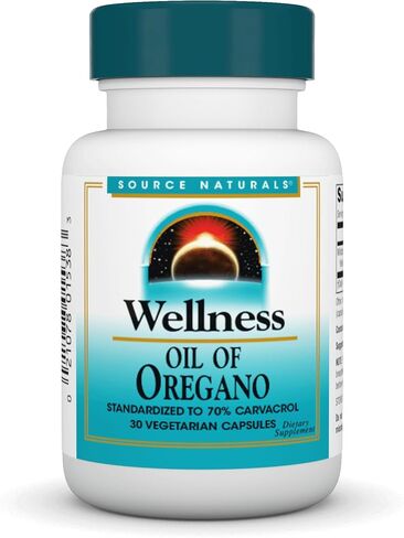 زيت الأوريجانو الصحي من Source Naturals - موحد بنسبة 70% كارفاكرول - 60 كبسولة نباتية in Kuwait