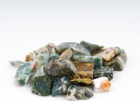 10pcs, 50 carats Natural Ocean Jasper Stone, Raw Crystals, Jewelry Making Rough Supply, Wholesale Bulk Gemstones, for DIY & Crafts, Tumbling, Cutting, Polishing (8 to 15 mm Size) in Kuwait