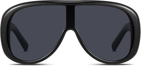 GRFISIA Trendy Oversized Shield Sunglasses for Women Men Retro Thick Aviator Shades Fashion Sunnies for Driving Travel UV400 in Kuwait
