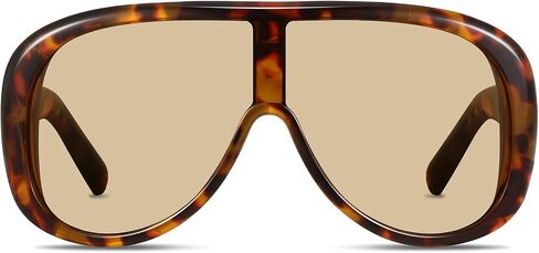 GRFISIA Trendy Oversized Shield Sunglasses for Women Men Retro Thick Aviator Shades Fashion Sunnies for Driving Travel UV400 in Kuwait