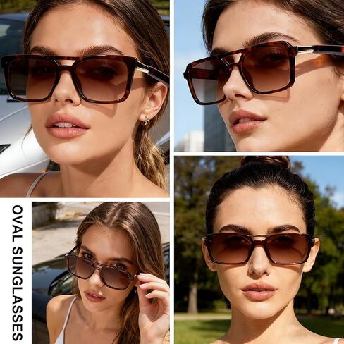 نظارات شمسية AICase Bruno Merch Mars Ella langley Gifts Retro بيضاوية للنساء والرجال، نظارات الشيطان يرتدي برادا 2، نظارات شمسية صغيرة في التسعينيات، ظلال دائرية لطيفة، مصمم Miu Sunies، حماية من الأشعة فوق البنفسجية 400_3 in Kuwait