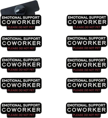 Emotional Support Coworker Pin, Please Do Not Pet Humor Office Work Enamel Brooch Hat Coat Outfit Funny Jewelry in Saudi Arabia