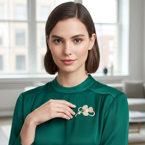 4 PCS Brooch Pins for Women, Pearl Brooches Floral and Butterfly Rhinestone Brooch Pins Elegant Stylish Wedding Party Dress Hat Clothing Accessory Jewelry Crystal Pins in Saudi Arabia