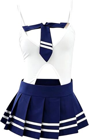 SNOMYRS Sexy Women Outfit Set Lingerie Japanese Underwear Uniform Anime Cosplay Roleplay Sailor Costume with Stockings in Kuwait