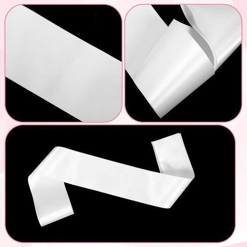 50 Pack Individually Wrapped White Satin Sashes Bulk, 31.5" x 3.7" Plain Blank Sashes for DIY Pageants, Senior 2026, Birthday, Wedding, Sublimation Blanks & Party Decorations in Saudi Arabia