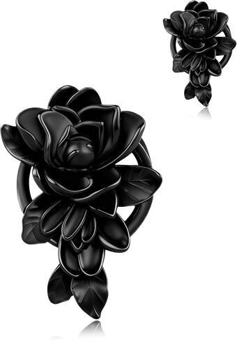 2PCS Flower Ear Gauges Stainless Steel Screw Back 0g 00g Ear Plugs Tunnels for Stretched Ears Hypoallergenic Ear Expander Body Jewelry for Women & Men(8mm-16mm) in Saudi Arabia