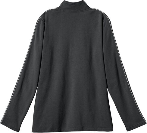 CATALOG CLASSICS Womens Sweat Suits 2 Piece Set Jogger Track Suits, Thin Stripe - 3X, Black in Saudi Arabia