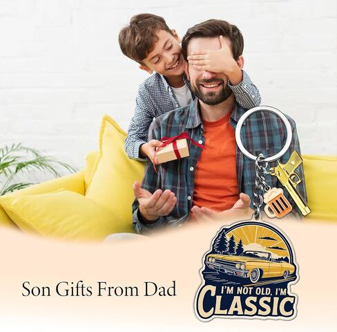 Dads Gifts For Dad From Daughter Son Best Dad Ever Gifts Dads Gift From Daughter Son Father'S Day Gifts For Papa Grandfather Stepdad Acrylic Retro Keychain in Saudi Arabia