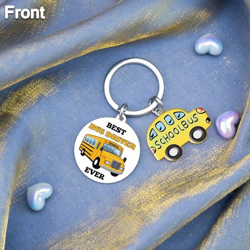 Bus Driver Appreciation Gifts Best School Bus Driver Christmas Birthday Retirement Gift Thank You Keychain for Drivers Women Men Small Gifts for Him in Saudi Arabia