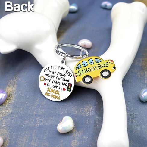 Bus Driver Appreciation Gifts Best School Bus Driver Christmas Birthday Retirement Gift Thank You Keychain for Drivers Women Men Small Gifts for Him in Saudi Arabia