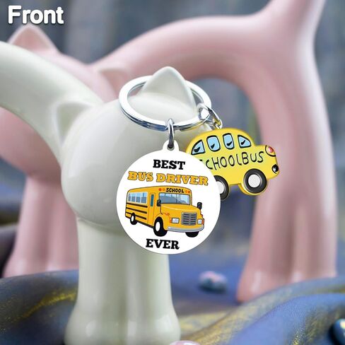 Bus Driver Appreciation Gifts Best School Bus Driver Christmas Birthday Retirement Gift Thank You Keychain for Drivers Women Men Small Gifts for Him in Saudi Arabia